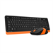 Клавиатура + мышь A4Tech Fstyler FG1010 клав:черный/оранжевый мышь:черный/оранжевый USB беспроводная FG1010 ORANGE