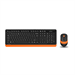 Клавиатура + мышь A4Tech Fstyler FG1010 клав:черный/оранжевый мышь:черный/оранжевый USB беспроводная FG1010 ORANGE