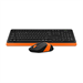 Клавиатура + мышь A4Tech Fstyler FG1010 клав:черный/оранжевый мышь:черный/оранжевый USB беспроводная FG1010 ORANGE