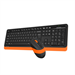 Клавиатура + мышь A4Tech Fstyler FG1010 клав:черный/оранжевый мышь:черный/оранжевый USB беспроводная FG1010 ORANGE