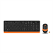 Клавиатура + мышь A4Tech Fstyler FG1010 клав:черный/оранжевый мышь:черный/оранжевый USB беспроводная FG1010 ORANGE