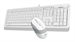 Клавиатура + мышь A4Tech Fstyler F1010 клав:белый/серый мышь:белый/серый USB Multimedia (F1010 WHITE F1010 WHITE