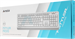 Клавиатура A4Tech FKS10 белый/серый USB (подставка для запястий) (FKS10 WHITE) кабель 1.5м FKS10 WHITE