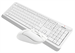 Клавиатура + мышь A4Tech Fstyler FG1012 клав:белый мышь:белый USB беспроводная Multimedia (FG1012 WH FG1012 WHITE