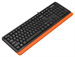 Клавиатура A4Tech FKS10 черный/оранжевый USB (подставка для запястий) (FKS10 ORANGE) кабель 1.5м FKS10 ORANGE