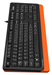 Клавиатура A4Tech FKS10 черный/оранжевый USB (подставка для запястий) (FKS10 ORANGE) кабель 1.5м FKS10 ORANGE