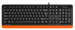 Клавиатура A4Tech FKS10 черный/оранжевый USB (подставка для запястий) (FKS10 ORANGE) кабель 1.5м FKS10 ORANGE