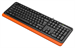 Клавиатура A4Tech FKS10 черный/оранжевый USB (подставка для запястий) (FKS10 ORANGE) кабель 1.5м FKS10 ORANGE