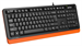 Клавиатура A4Tech FKS10 черный/оранжевый USB (подставка для запястий) (FKS10 ORANGE) кабель 1.5м FKS10 ORANGE