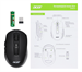Мышь Acer OMR070 черный оптическая 1600dpi беспров. BT/Radio USB для ноутбука 6but (ZL.MCEEE.00D) ZL.MCEEE.00D