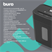 Шредер Buro Office BU-S800 (секр.P-4) фрагменты 10лист. 21лтр. пл.карты BU-S800