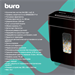 Шредер Buro Home BU-S630 черный (секр.P-4) фрагменты 6лист. 11лтр. скрепки скобы пл.карты BU-S630