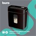 Шредер Buro Home BU-S630 черный (секр.P-4) фрагменты 6лист. 11лтр. скрепки скобы пл.карты BU-S630