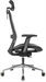 Кресло эргономичное Бюрократ MC-912-H черный сетка с подголов. крестов. металл хром MC-912-H/SIT-M/B