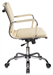 Кресло руководителя Бюрократ Ch-993-Low слоновая кость экокожа низк.спин. крестов. металл хром CH-993-LOW/IVORY