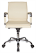 Кресло руководителя Бюрократ Ch-993-Low слоновая кость экокожа низк.спин. крестов. металл хром CH-993-LOW/IVORY