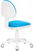 Кресло детское Бюрократ KD-3 голубой TW-55 крестов. пластик белый KD-3/WH/TW-55