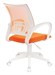 Кресло Бюрократ CH-W695NLT оранжевый TW-38-3 TW-96-1 сетка/ткань крестов. пластик пластик белый CH-W695NLT/OR/TW-961